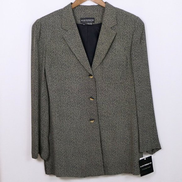 NEW Liz Claiborne Business Blazer Women's Size 12 Romantic Florals Design - Picture 1 of 16